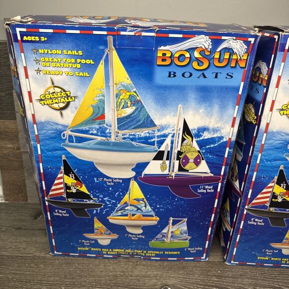 Bosun Boats By Reeves USA 12” Sailing Yacht New In Box ~set Of 2 - Picture 5 of 6